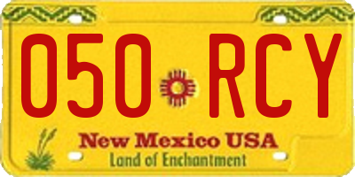 NM license plate 050RCY