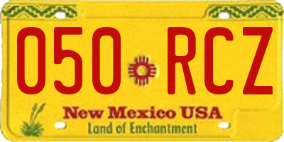 NM license plate 050RCZ
