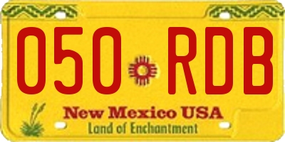 NM license plate 050RDB