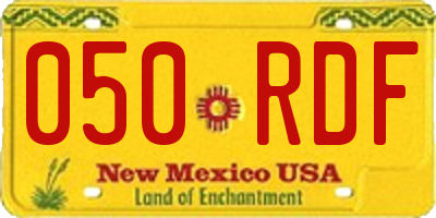 NM license plate 050RDF