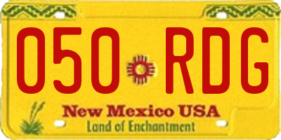 NM license plate 050RDG