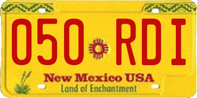 NM license plate 050RDI