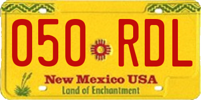 NM license plate 050RDL