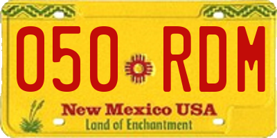 NM license plate 050RDM