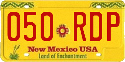 NM license plate 050RDP