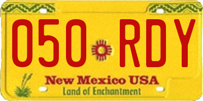 NM license plate 050RDY