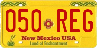 NM license plate 050REG