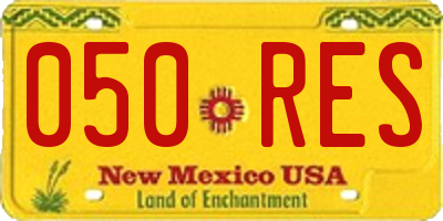 NM license plate 050RES