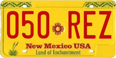 NM license plate 050REZ