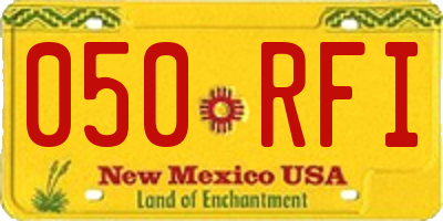 NM license plate 050RFI
