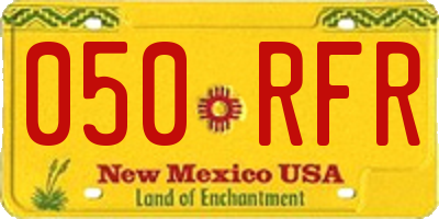 NM license plate 050RFR