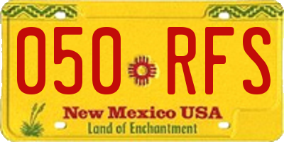 NM license plate 050RFS
