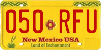 NM license plate 050RFU