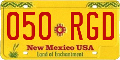 NM license plate 050RGD