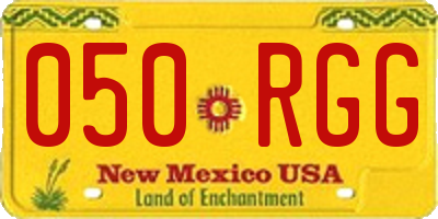 NM license plate 050RGG