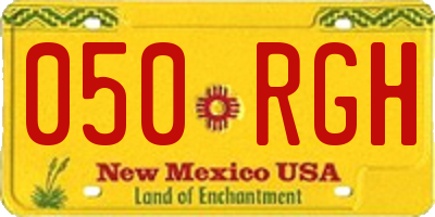 NM license plate 050RGH