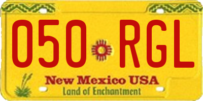 NM license plate 050RGL