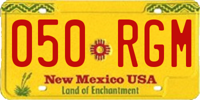NM license plate 050RGM