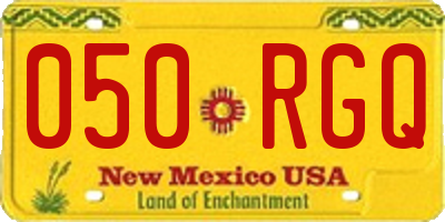 NM license plate 050RGQ