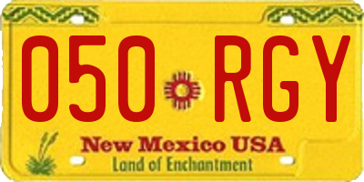 NM license plate 050RGY