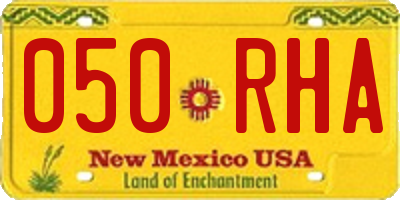 NM license plate 050RHA