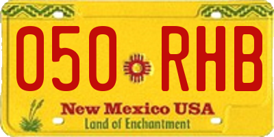 NM license plate 050RHB
