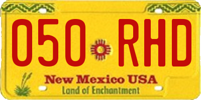 NM license plate 050RHD