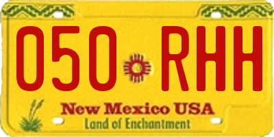 NM license plate 050RHH