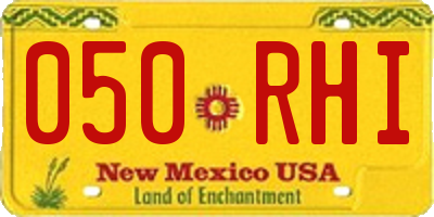 NM license plate 050RHI