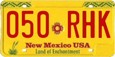 NM license plate 050RHK