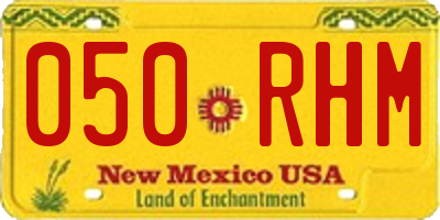 NM license plate 050RHM