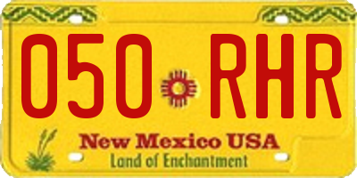 NM license plate 050RHR