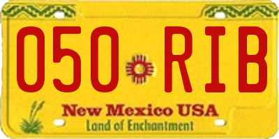 NM license plate 050RIB