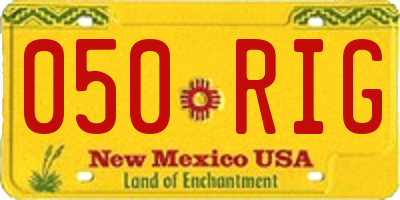 NM license plate 050RIG