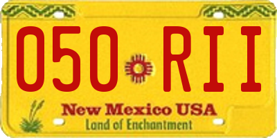 NM license plate 050RII