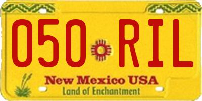 NM license plate 050RIL