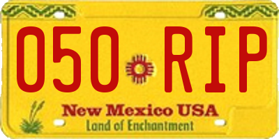 NM license plate 050RIP