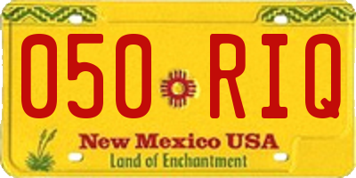 NM license plate 050RIQ