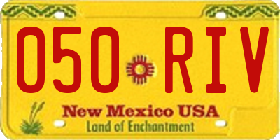 NM license plate 050RIV