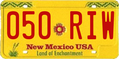 NM license plate 050RIW