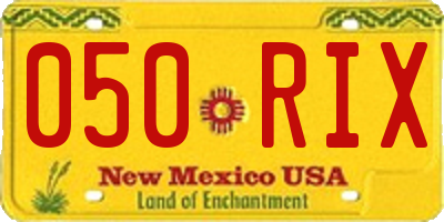 NM license plate 050RIX