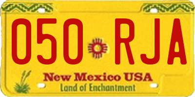 NM license plate 050RJA
