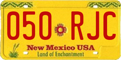 NM license plate 050RJC