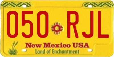 NM license plate 050RJL
