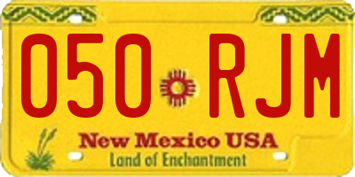 NM license plate 050RJM