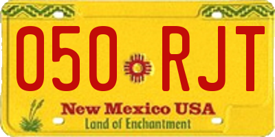 NM license plate 050RJT