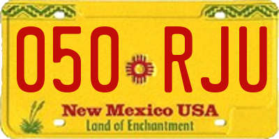 NM license plate 050RJU