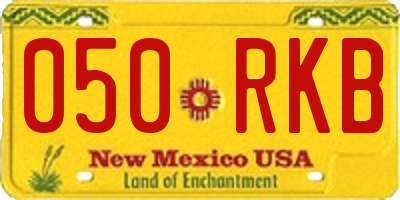NM license plate 050RKB