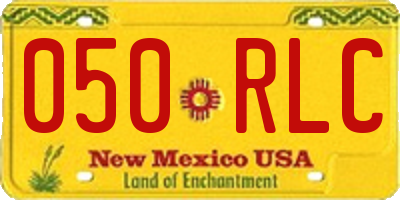NM license plate 050RLC