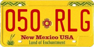 NM license plate 050RLG